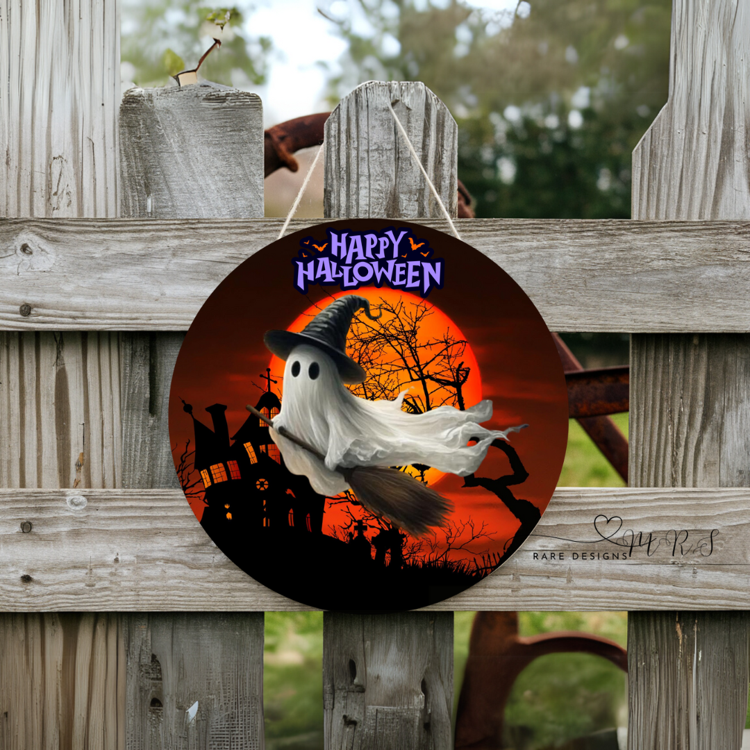 Spooky Ghost Rider Halloween Door Sign Collection