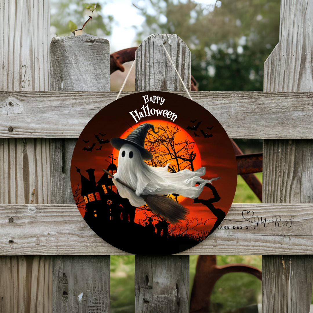 Spooky Ghost Rider Halloween Door Sign Collection