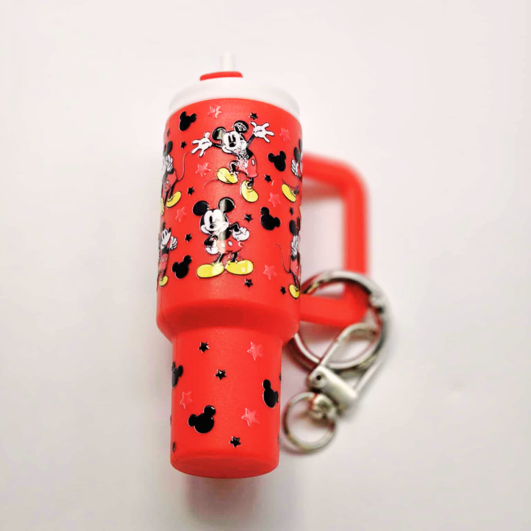 Red Character Mini Tumbler Keychain with Chapstick Holder