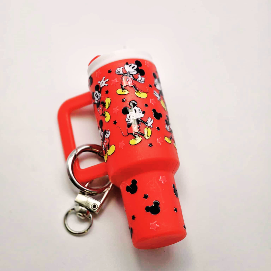 Red Character Mini Tumbler Keychain with Chapstick Holder