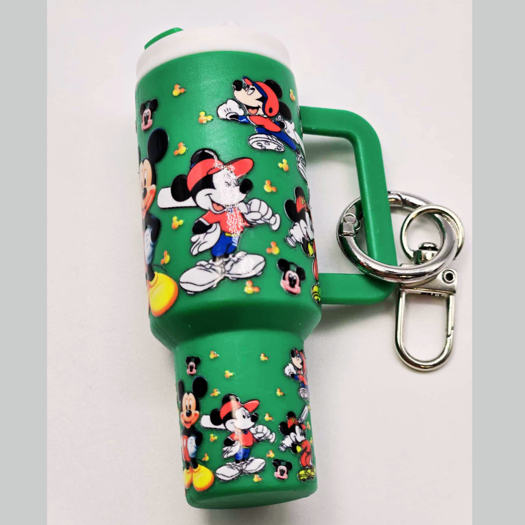 Green Character Mini Tumbler Keychain with Chapstick Holder
