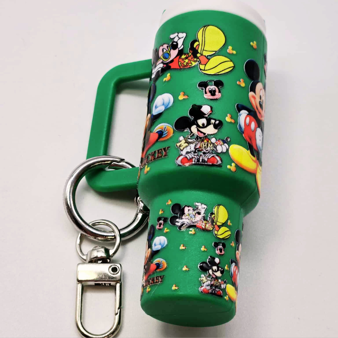 Green Character Mini Tumbler Keychain with Chapstick Holder