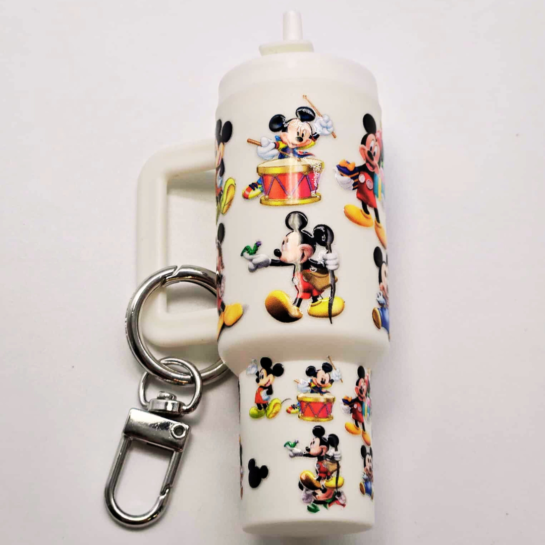 Mini Tumbler Keychain with Chapstick Holder β Mickey-Inspired Design