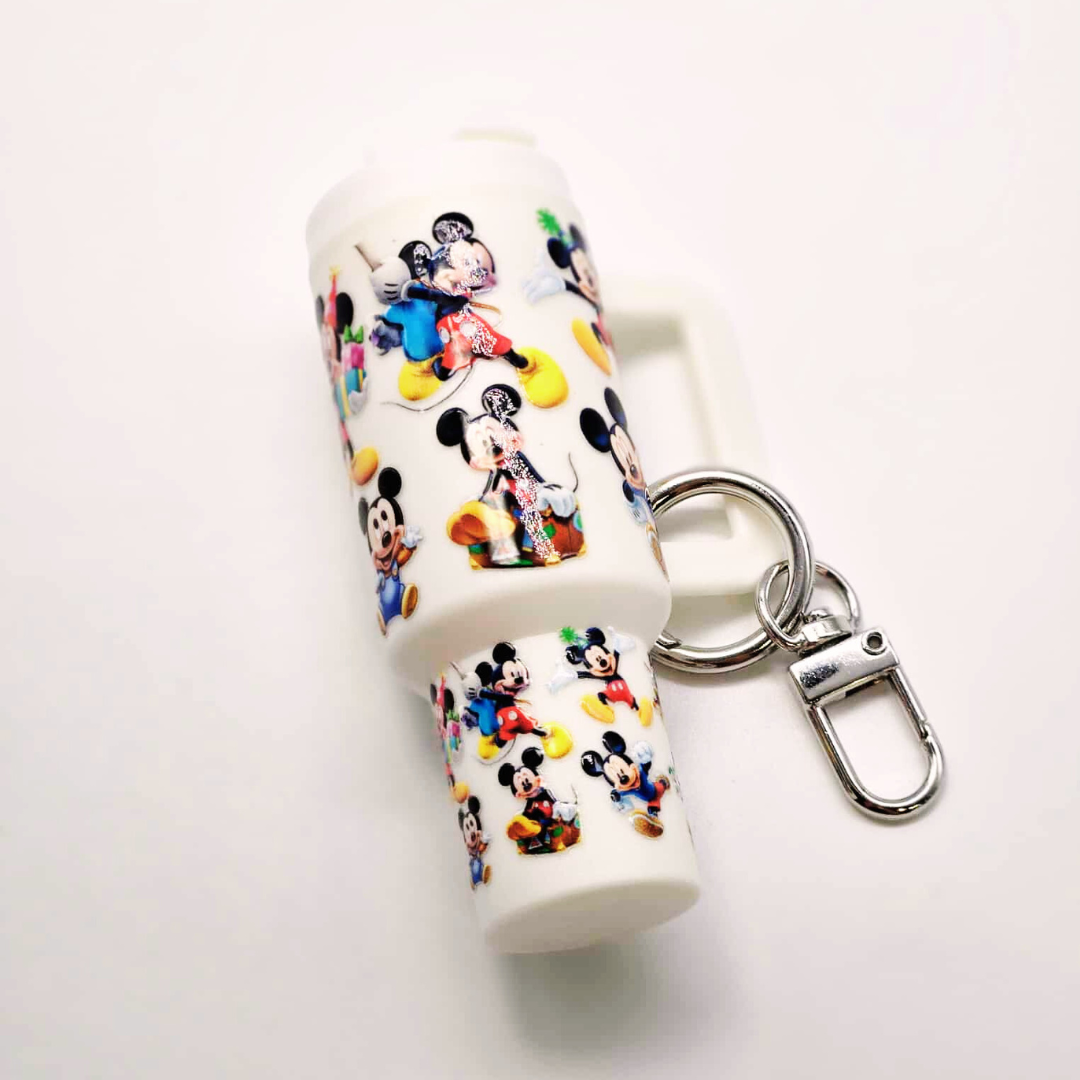 Mini Tumbler Keychain with Chapstick Holder β Mickey-Inspired Design