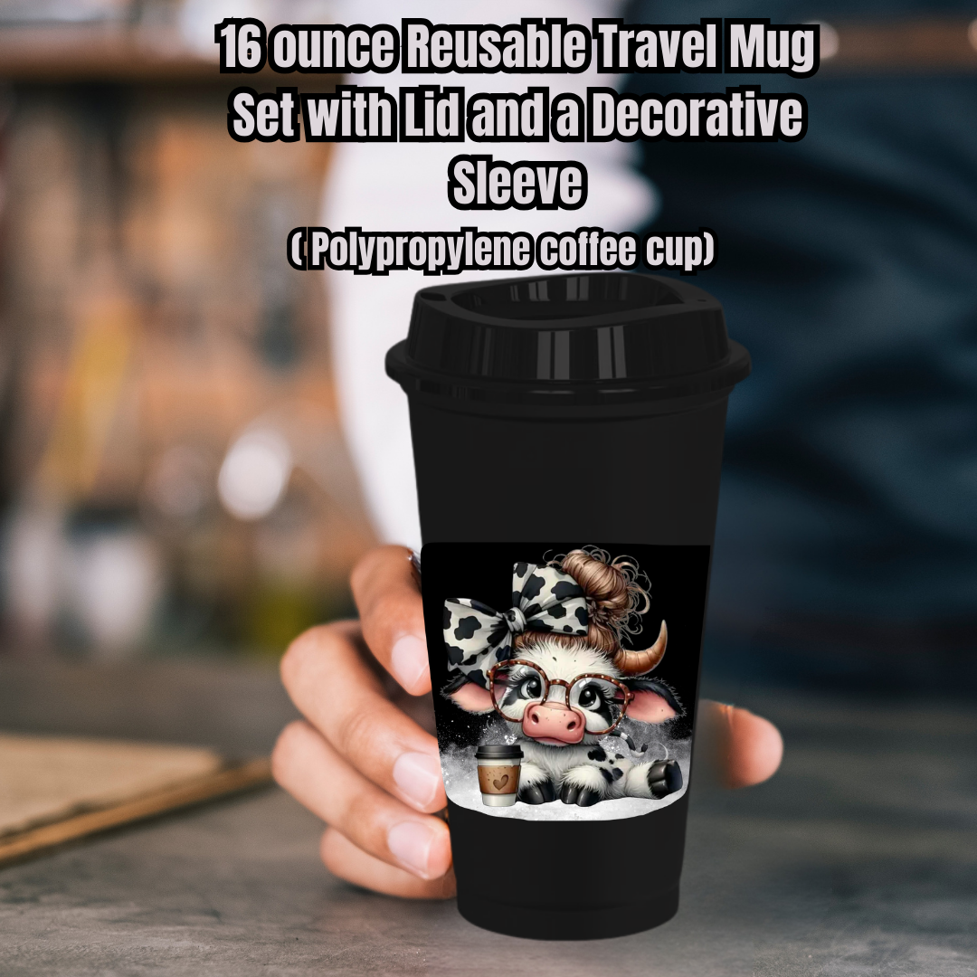 Cow Print Cutie 16oz Travel Mug Collection