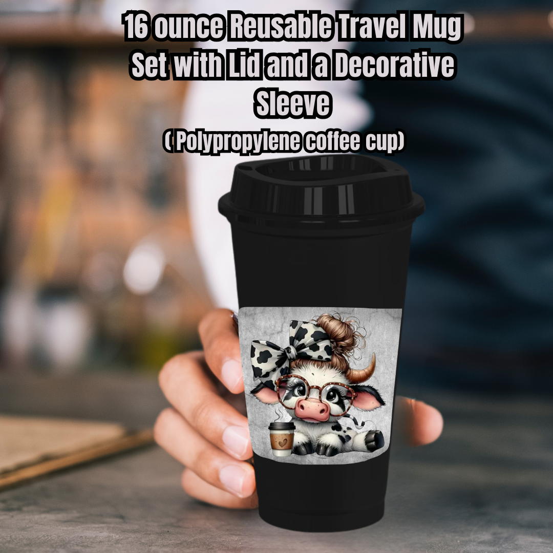 Cow Print Cutie 16oz Travel Mug Collection