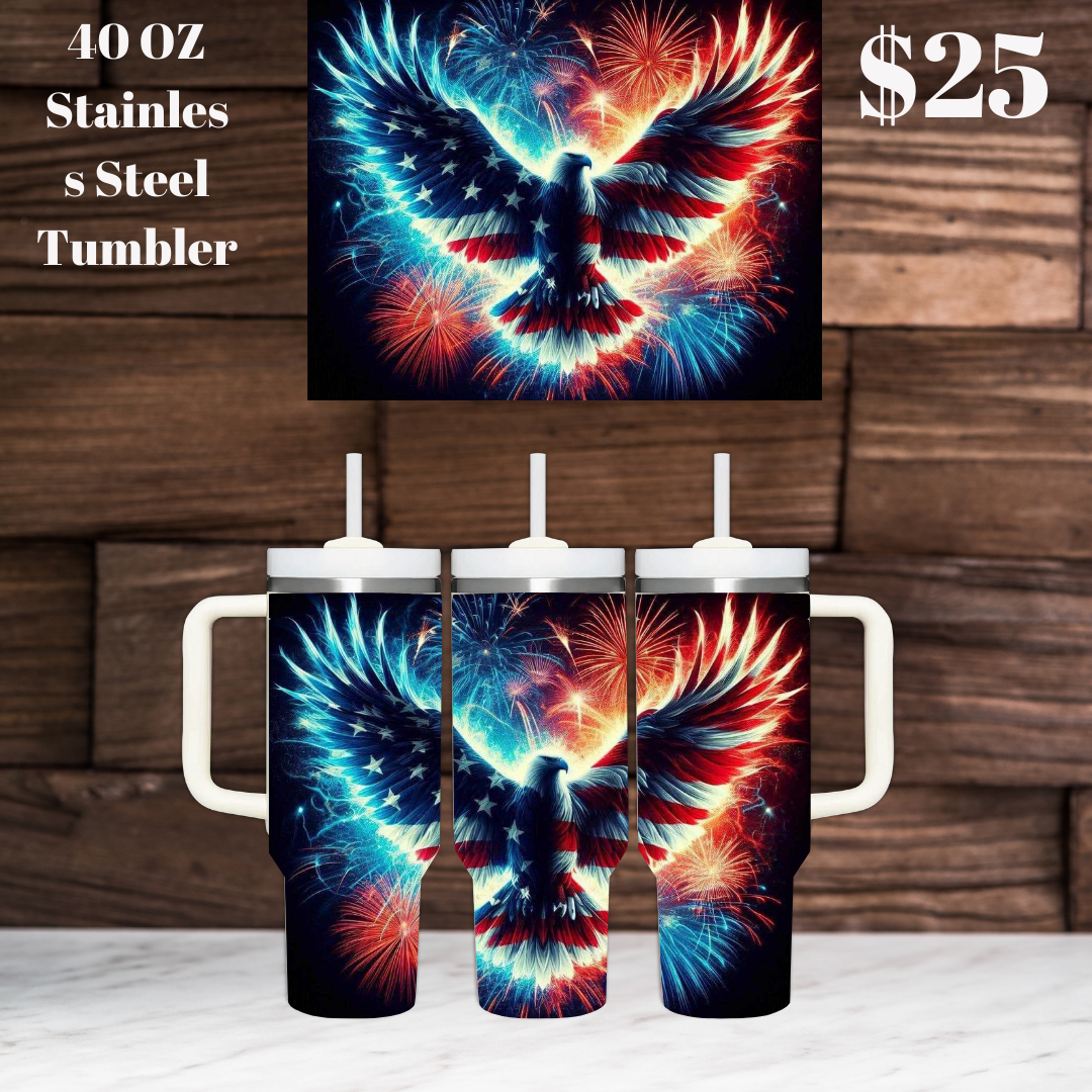Patriotic Eagle Tumblers Collection - 40oz