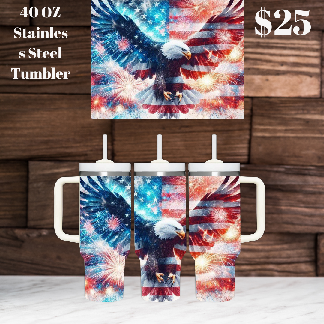 Patriotic Eagle Tumblers Collection - 40oz