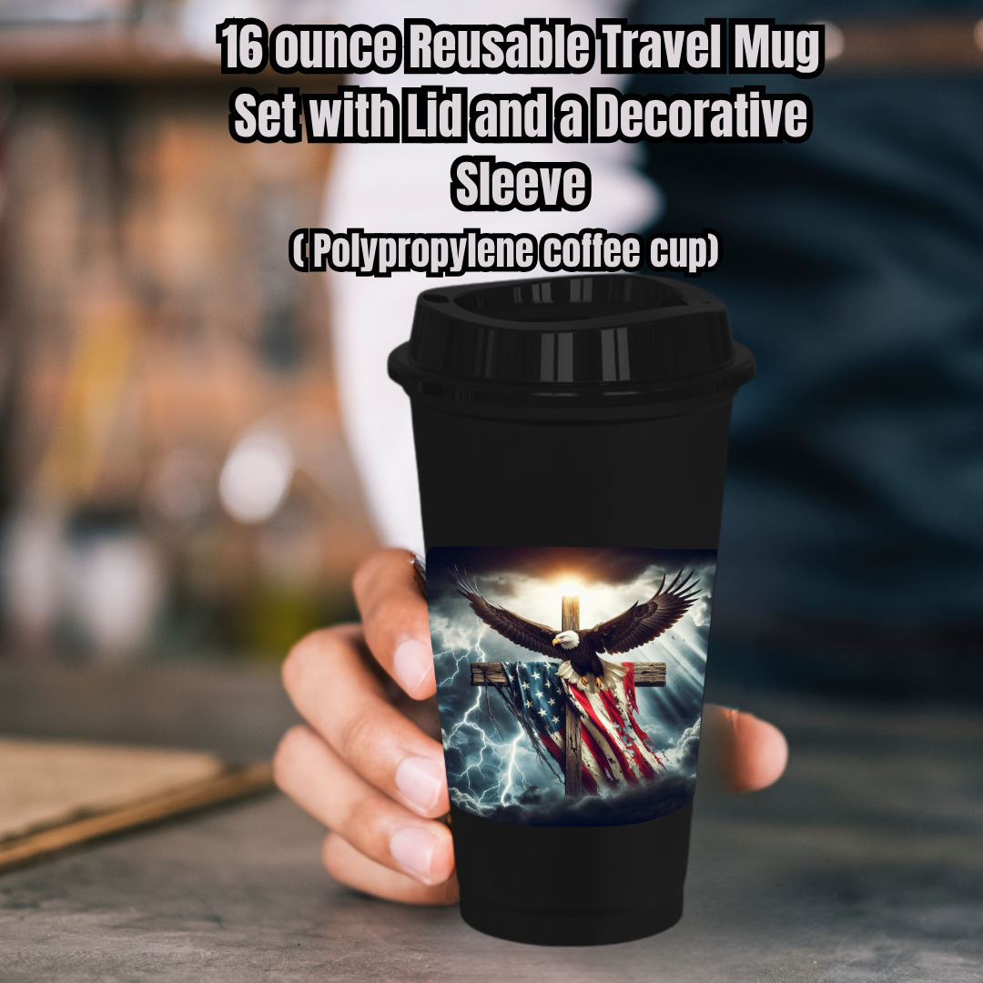 The God & Country 16 oz Reusable Travel Mug