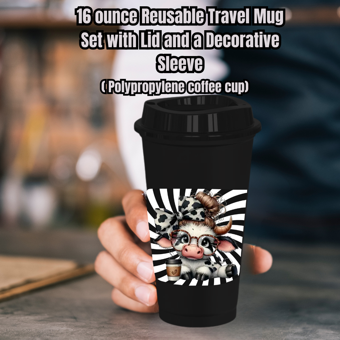 Cow Print Cutie 16oz Travel Mug Collection
