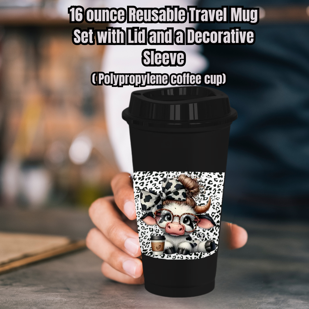 Cow Print Cutie 16oz Travel Mug Collection