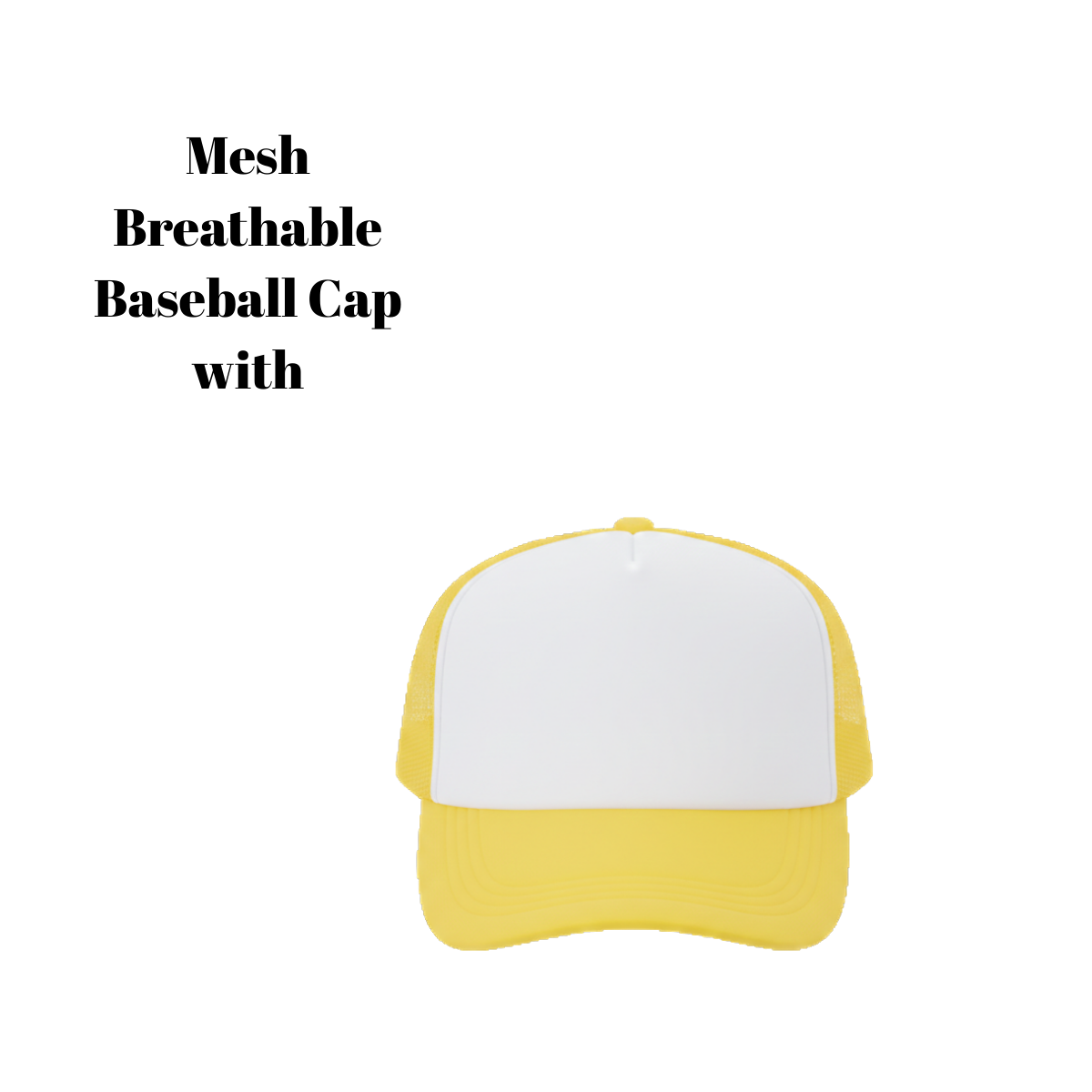 “Kindness Is Free” Yellow & White Mesh Trucker Hat – Positive Vibes Everyday Cap