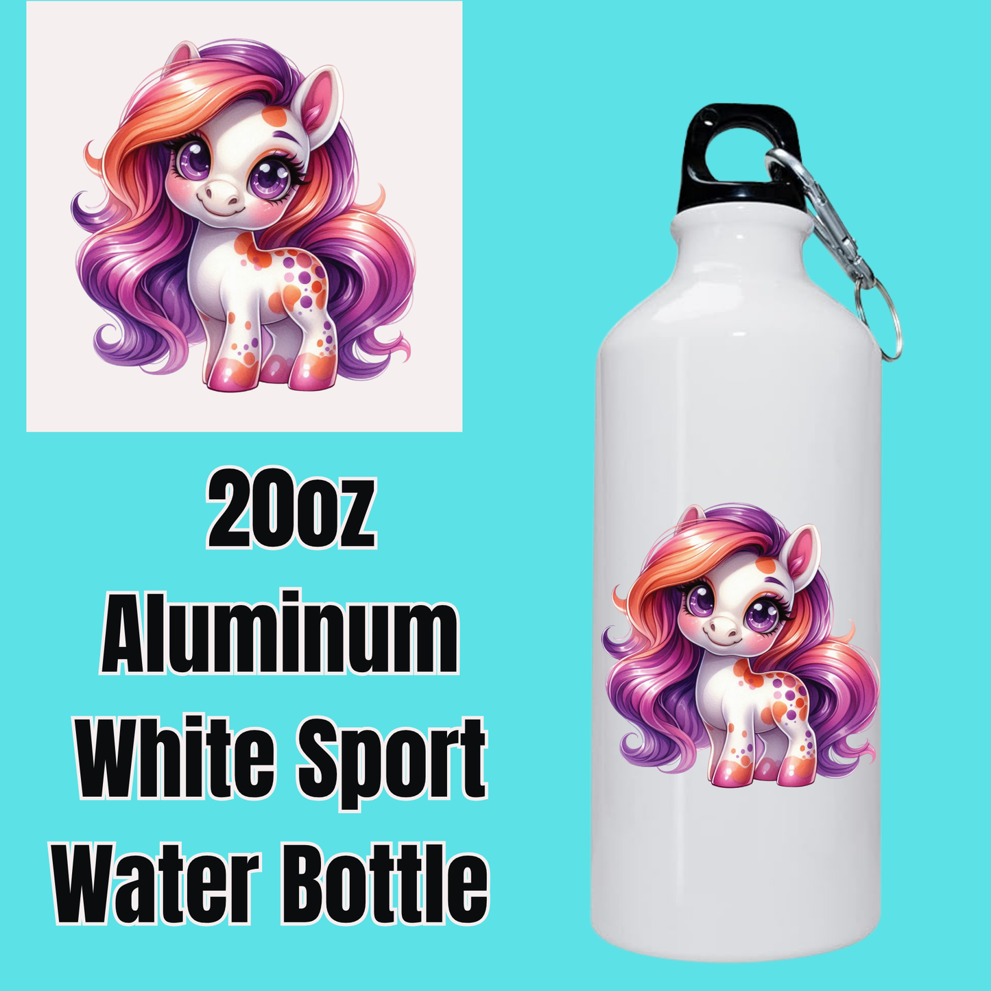 Pony Pals Sport Bottle Collection – 20oz Aluminum Water Bottles