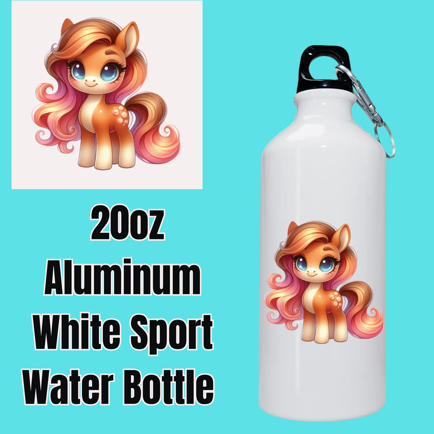 Pony Pals Sport Bottle Collection – 20oz Aluminum Water Bottles