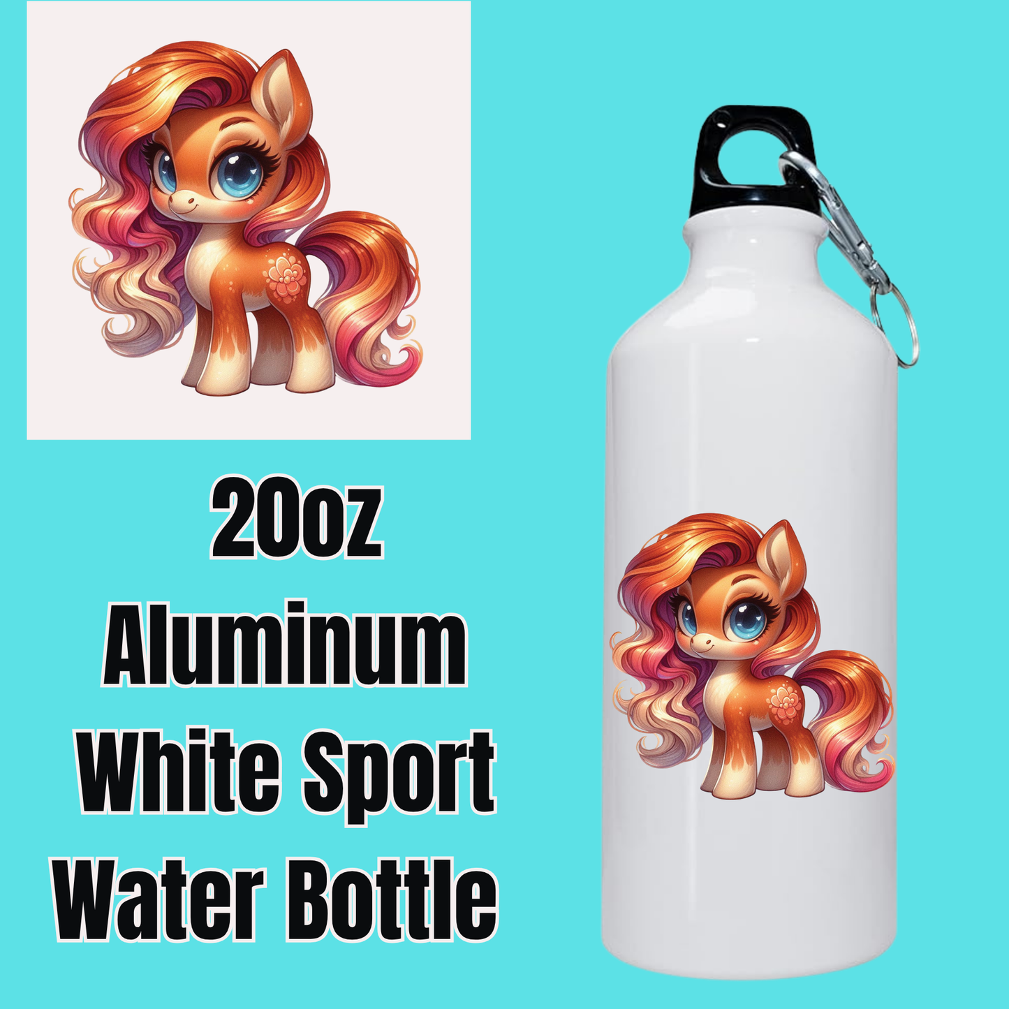 Pony Pals Sport Bottle Collection – 20oz Aluminum Water Bottles