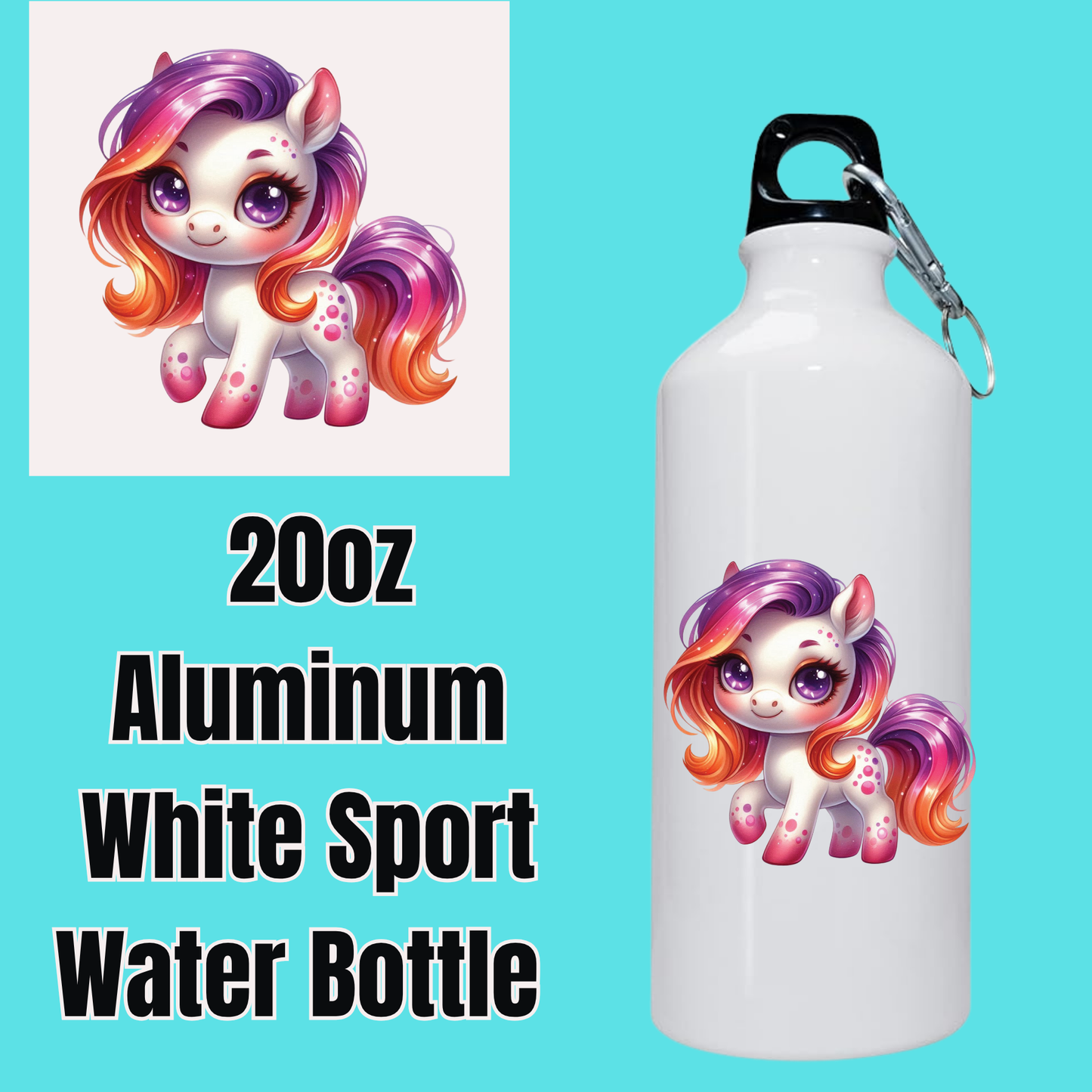Pony Pals Sport Bottle Collection – 20oz Aluminum Water Bottles