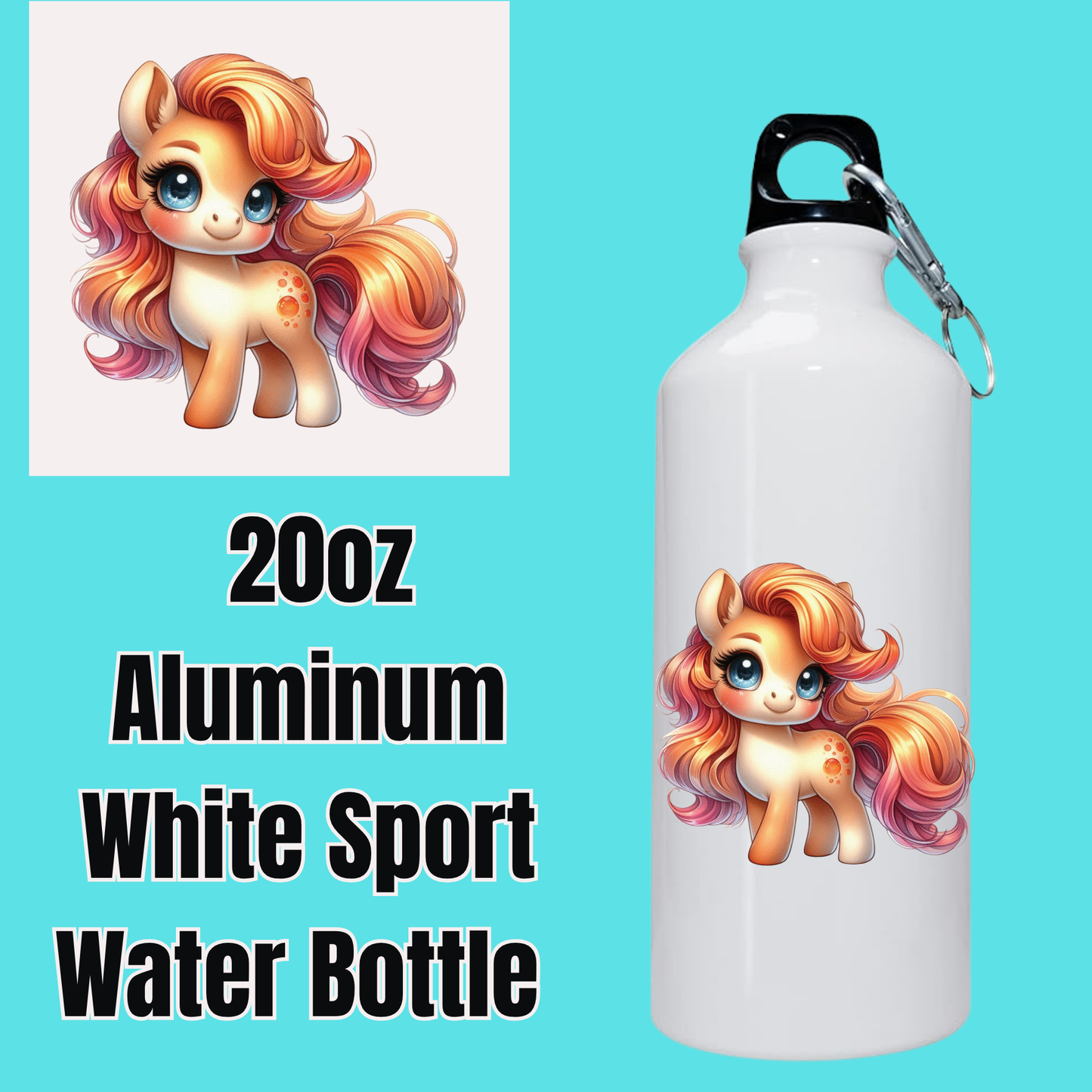 Pony Pals Sport Bottle Collection – 20oz Aluminum Water Bottles