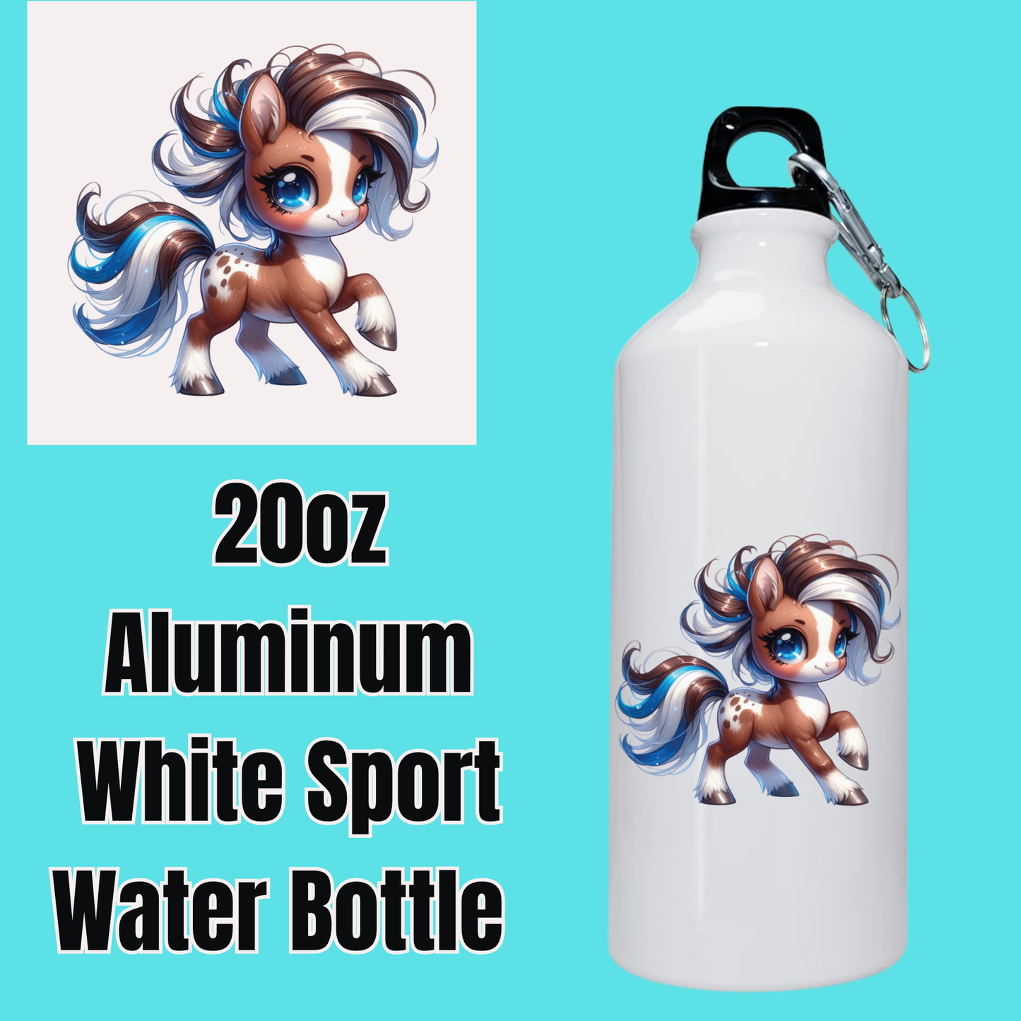 Pony Pals Sport Bottle Collection – 20oz Aluminum Water Bottles