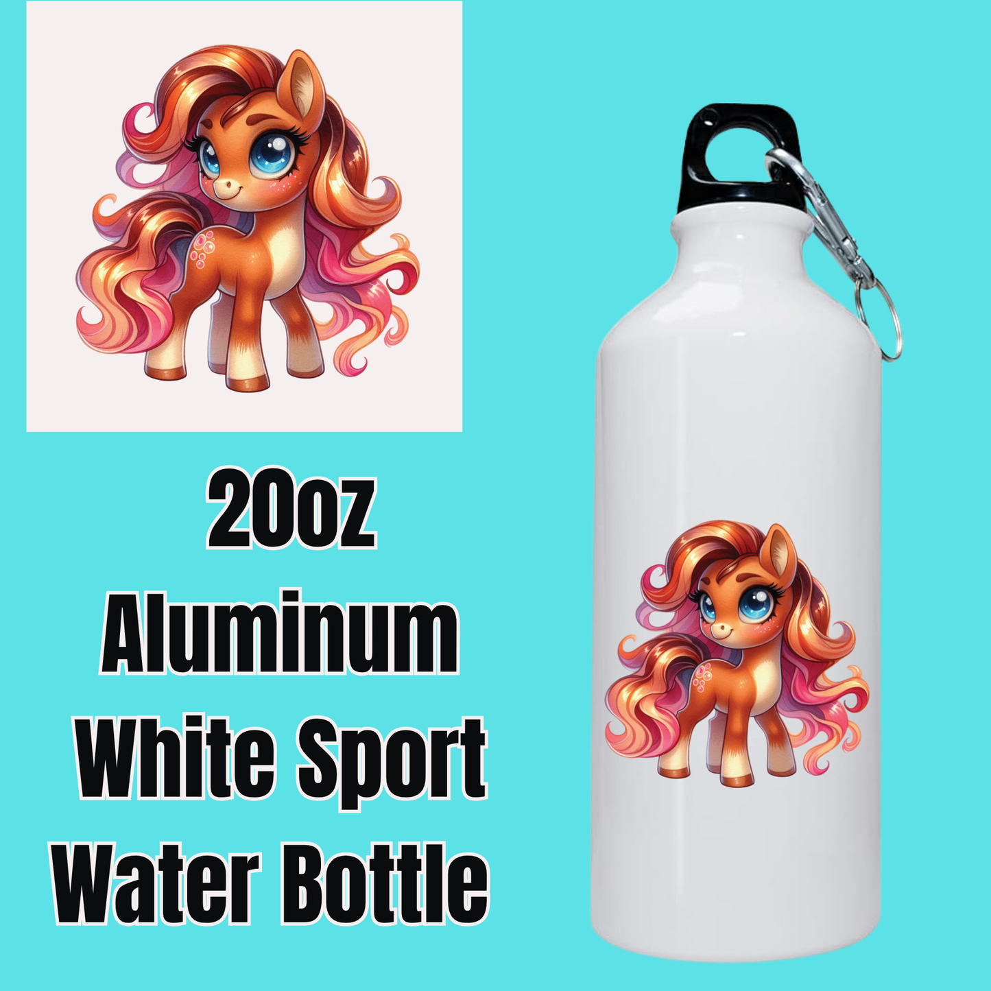 Pony Pals Sport Bottle Collection – 20oz Aluminum Water Bottles