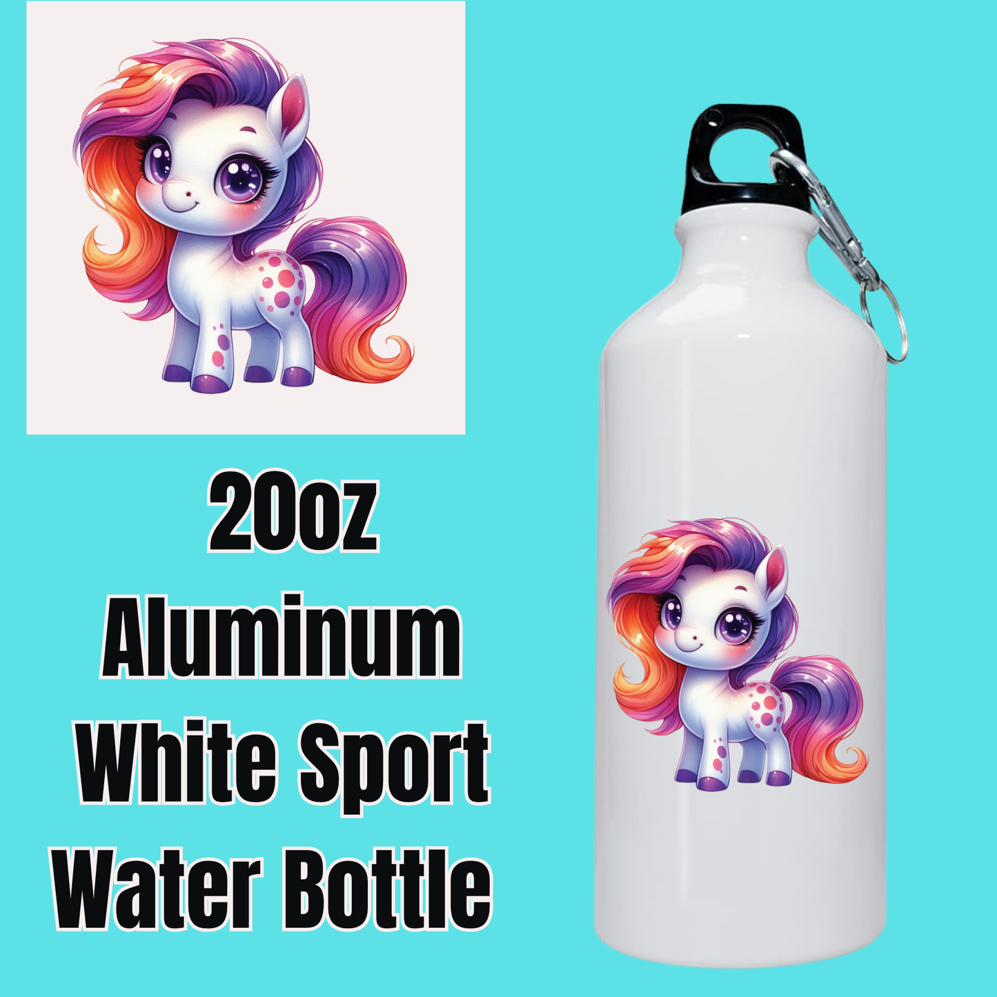 Pony Pals Sport Bottle Collection – 20oz Aluminum Water Bottles