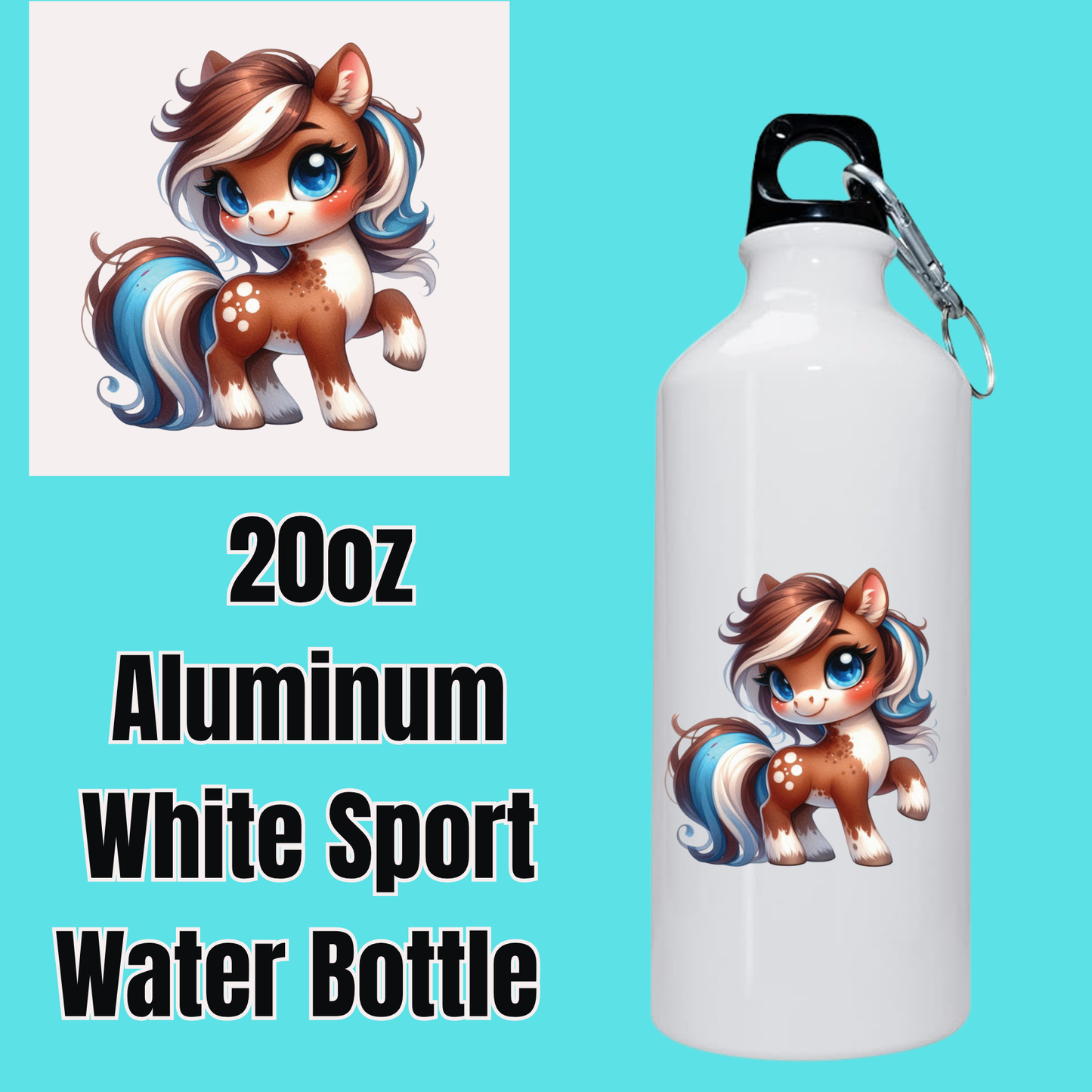 Pony Pals Sport Bottle Collection – 20oz Aluminum Water Bottles