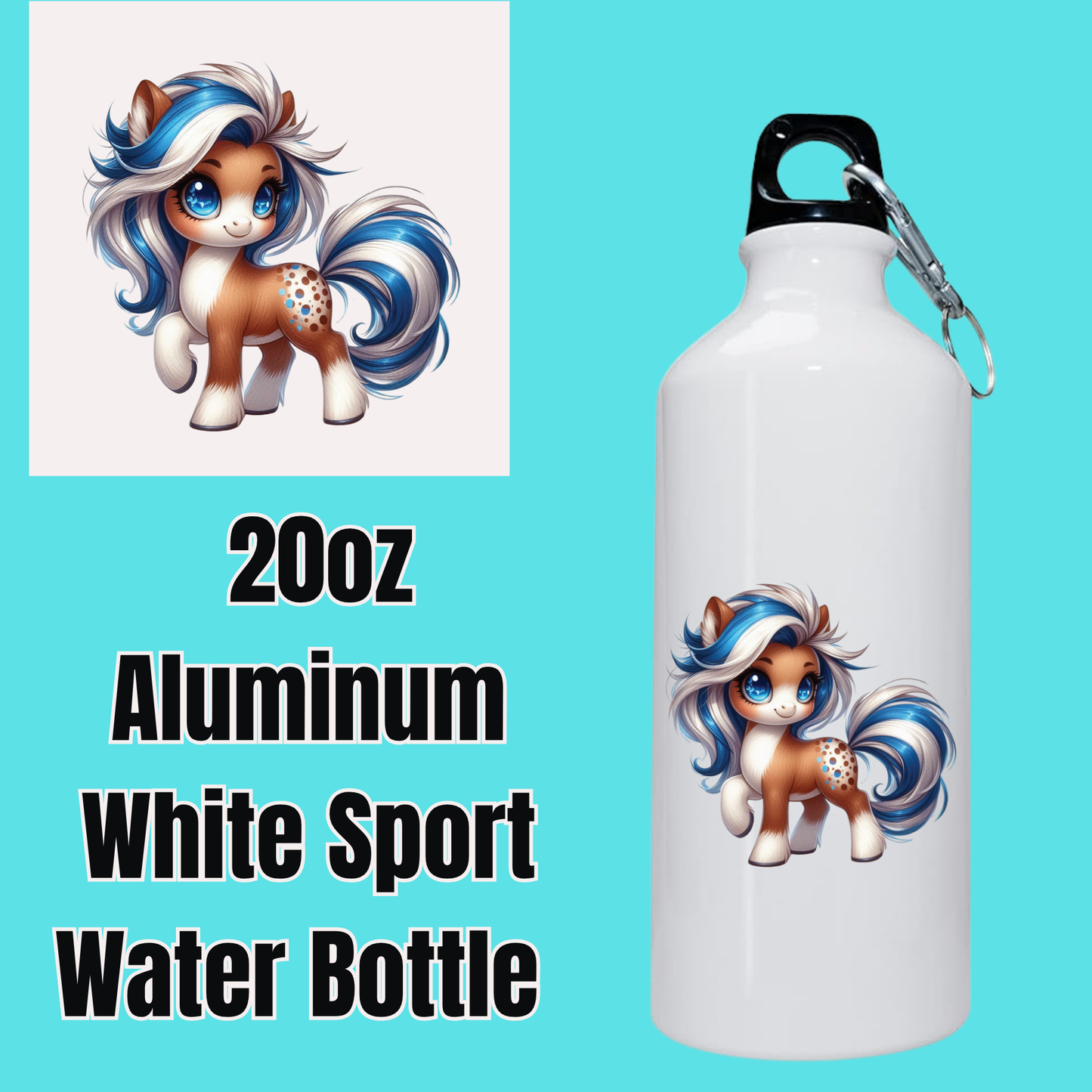 Pony Pals Sport Bottle Collection – 20oz Aluminum Water Bottles