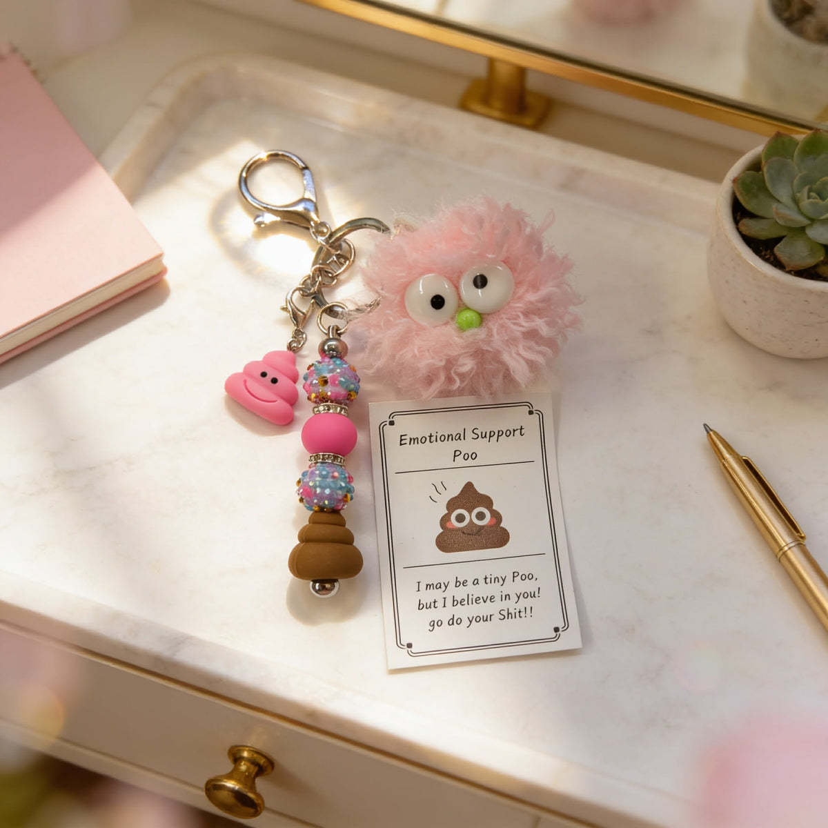 The "Go Do Your Sh*t" Emotional Support Poo Keychain