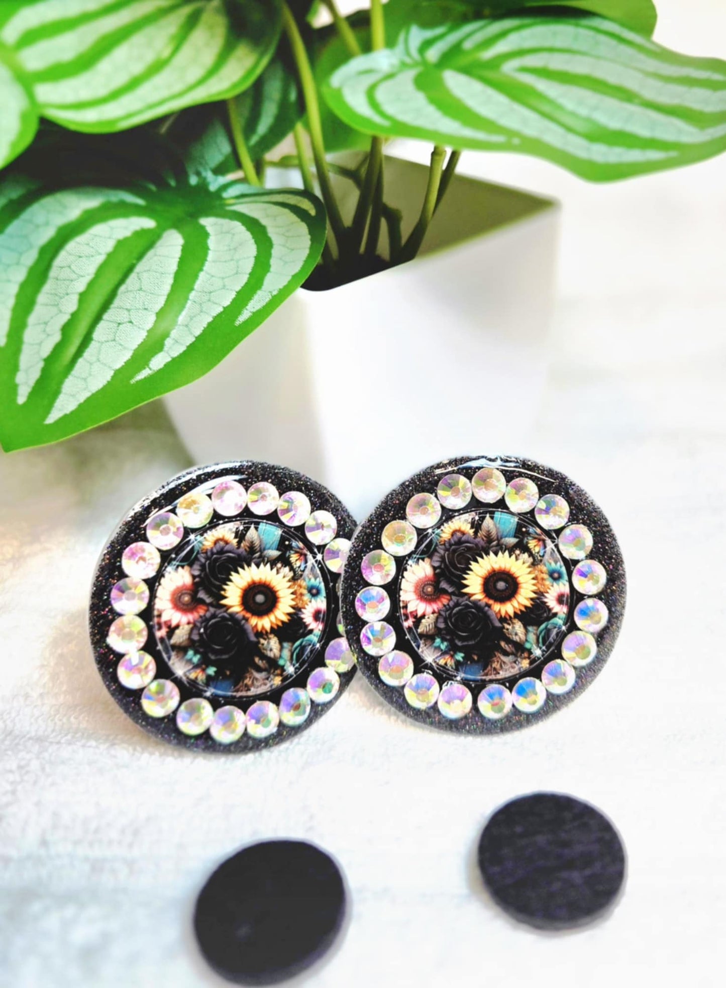 Midnight Bloom Car Charm & Clip Set