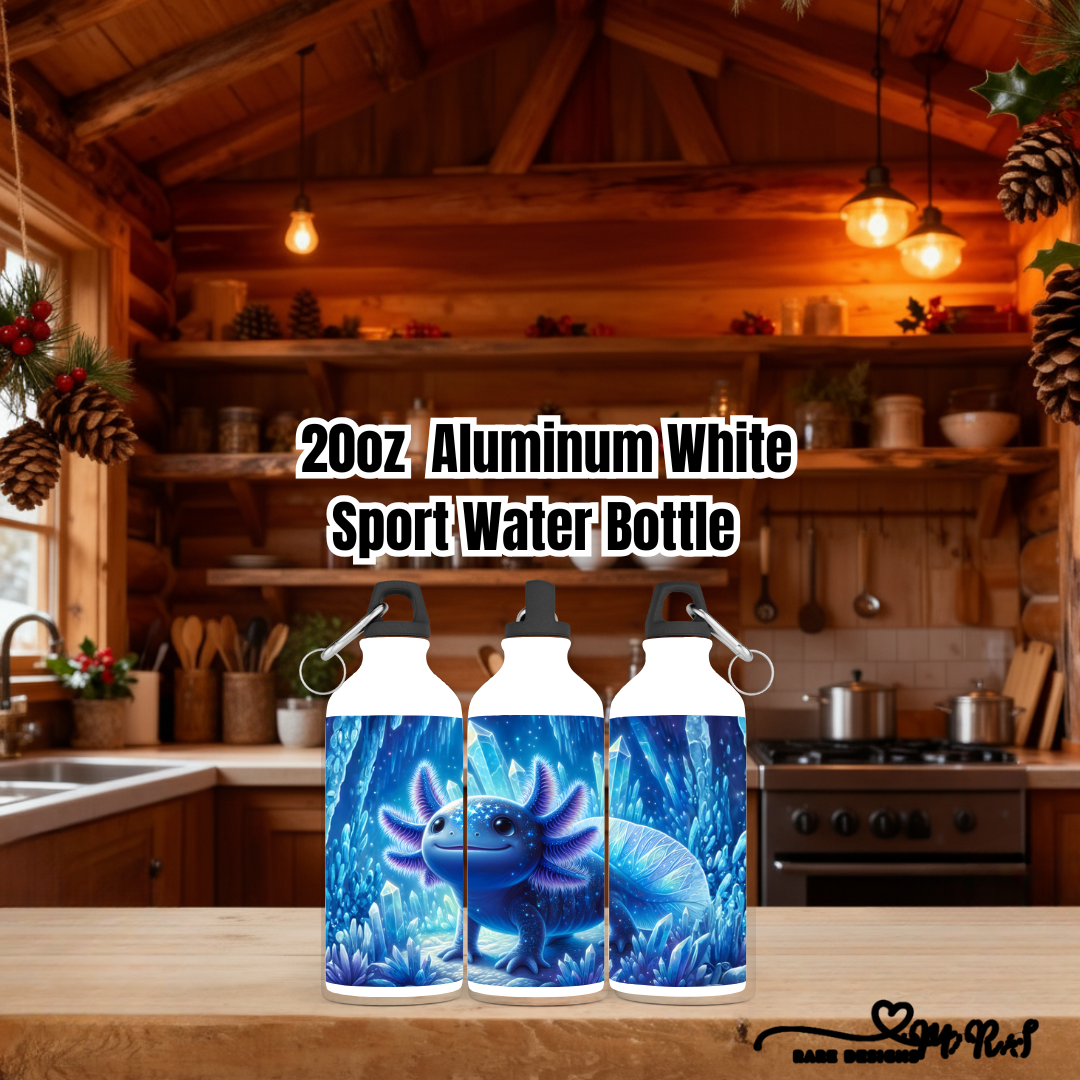 Axolotl Crystal Lagoon & Enchanted Lotus 20oz Aluminum Sport Water Bottle Set