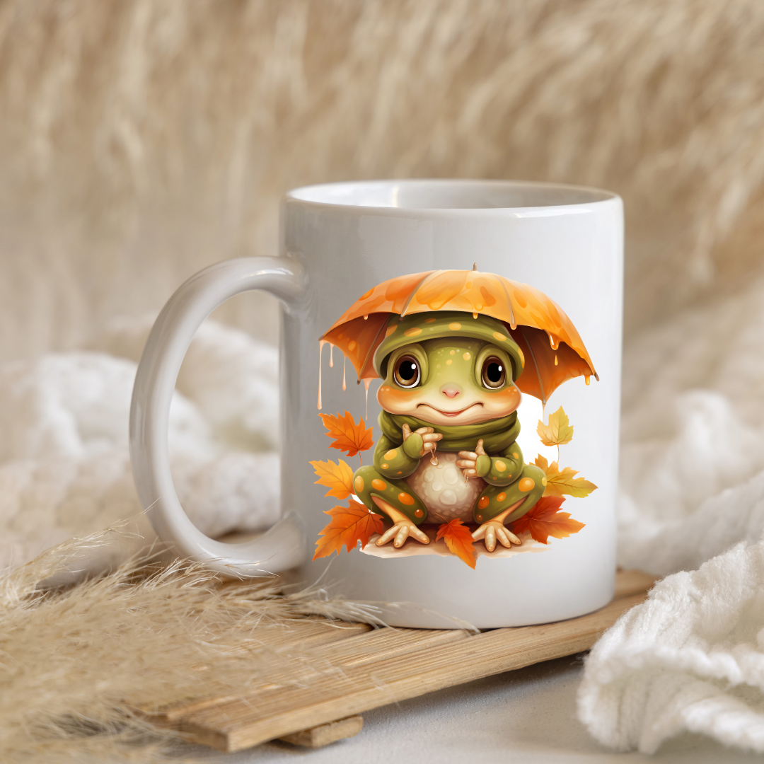 Autumn Frolic Frog Mugs