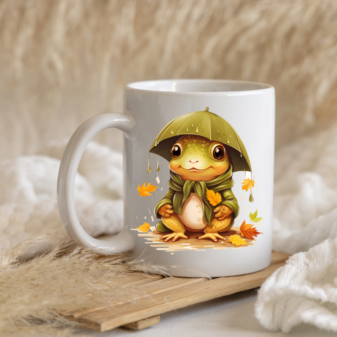 Autumn Frolic Frog Mugs