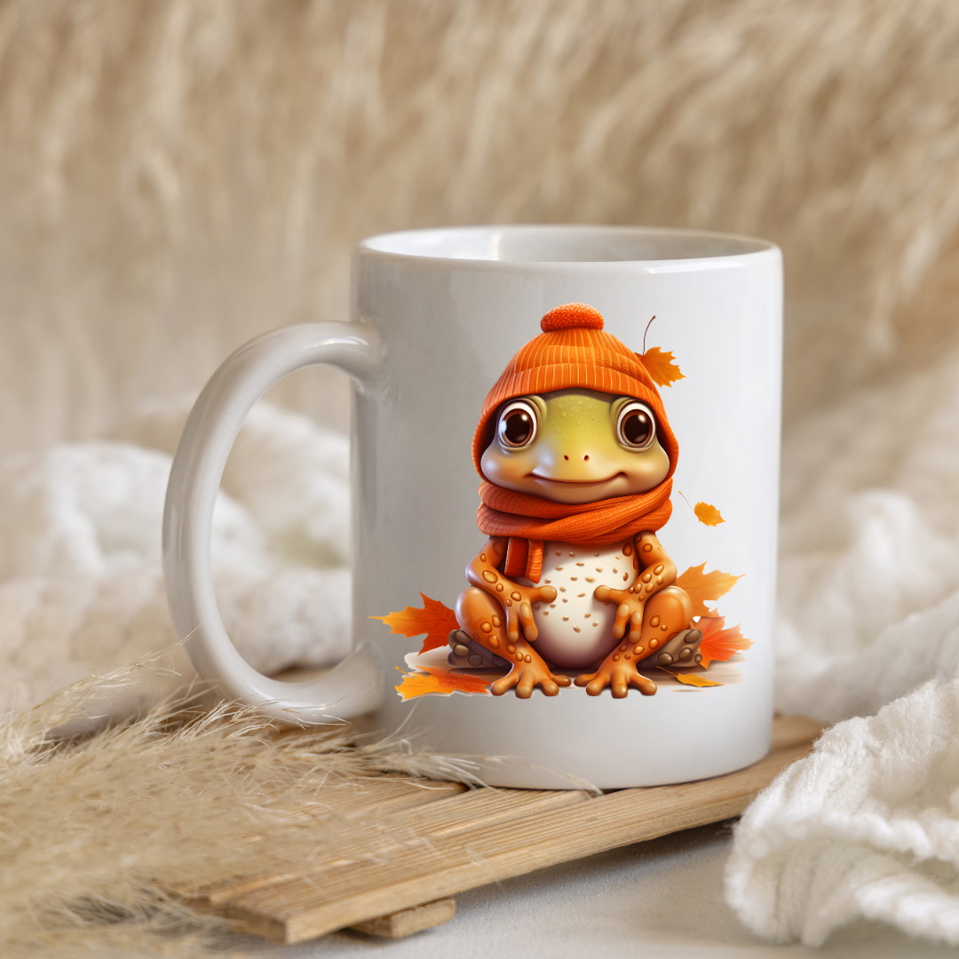 Autumn Frolic Frog Mugs