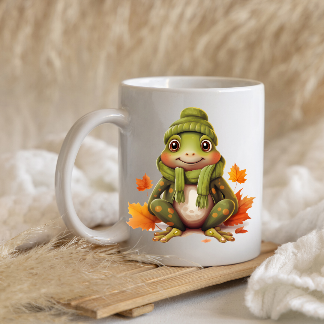 Autumn Frolic Frog Mugs
