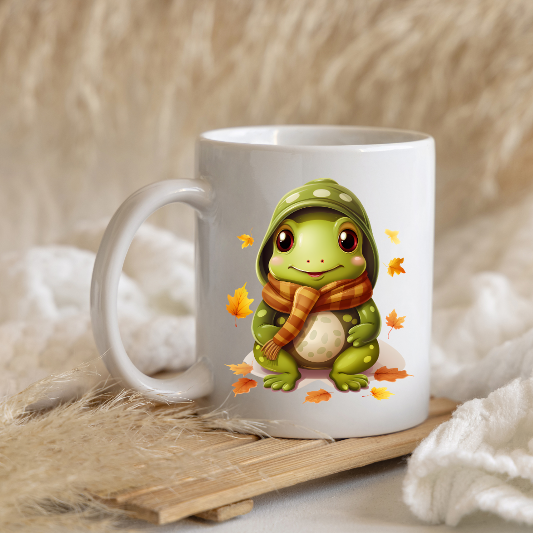 Autumn Frolic Frog Mugs