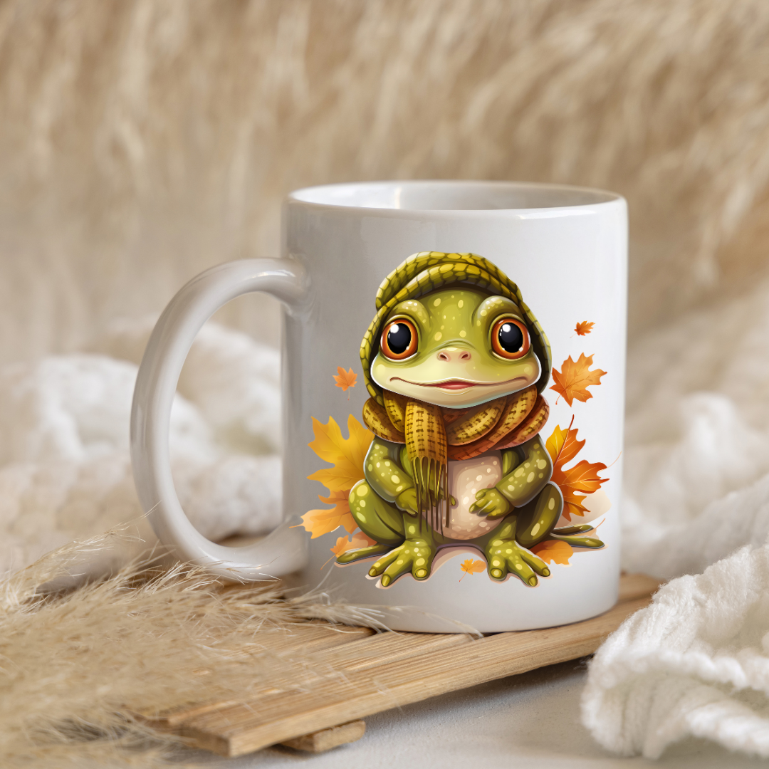 Autumn Frolic Frog Mugs
