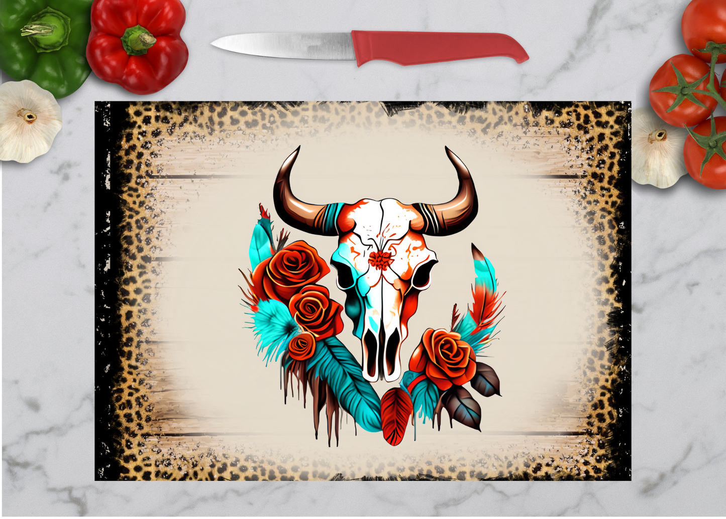 Southwest Serenity Glass Cutting Board