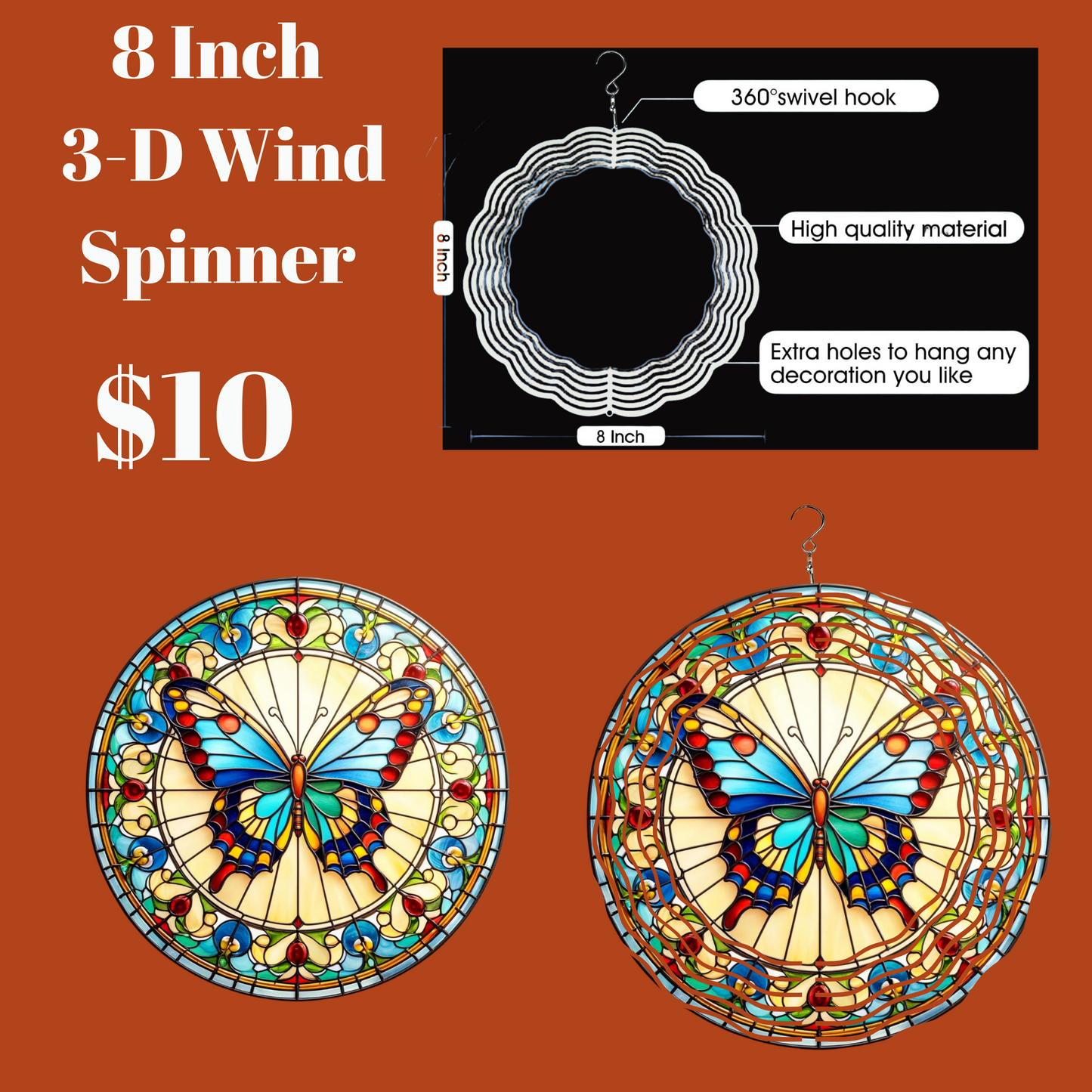 Butterfly Mosaic Wind Spinner Collection