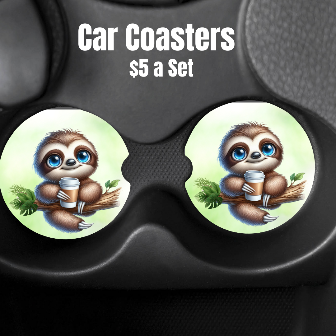 Sloth Sanctuary Car Coaster Collection