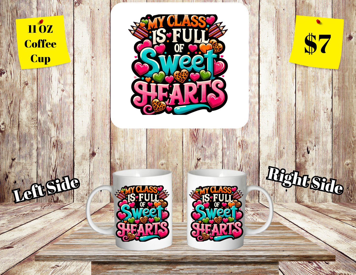 Cherished Educator Collection: 11 oz Teacher-Themed Coffee Mugs
