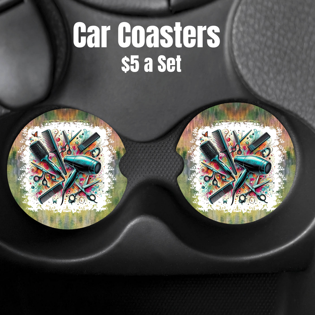 Stylist’s Palette Car Coasters
