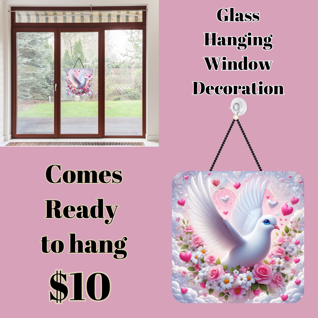 Floral Dove Bliss Window Charm