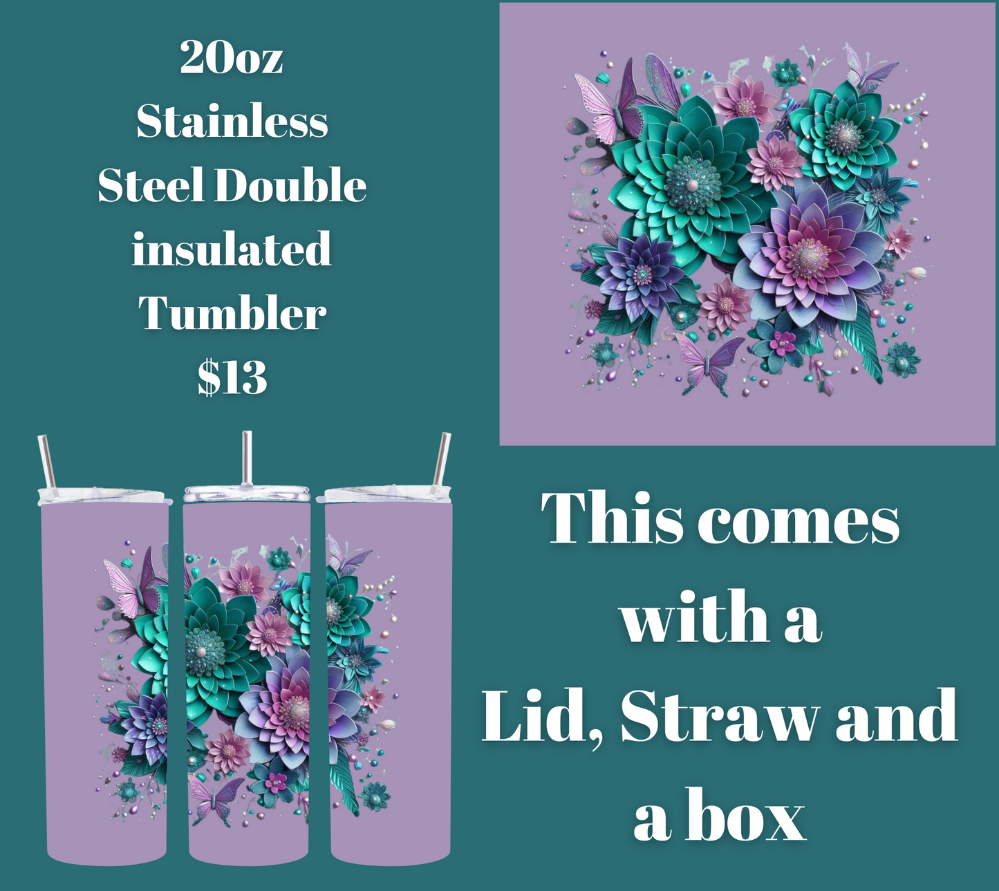 Butterfly Garden Bliss Tumbler