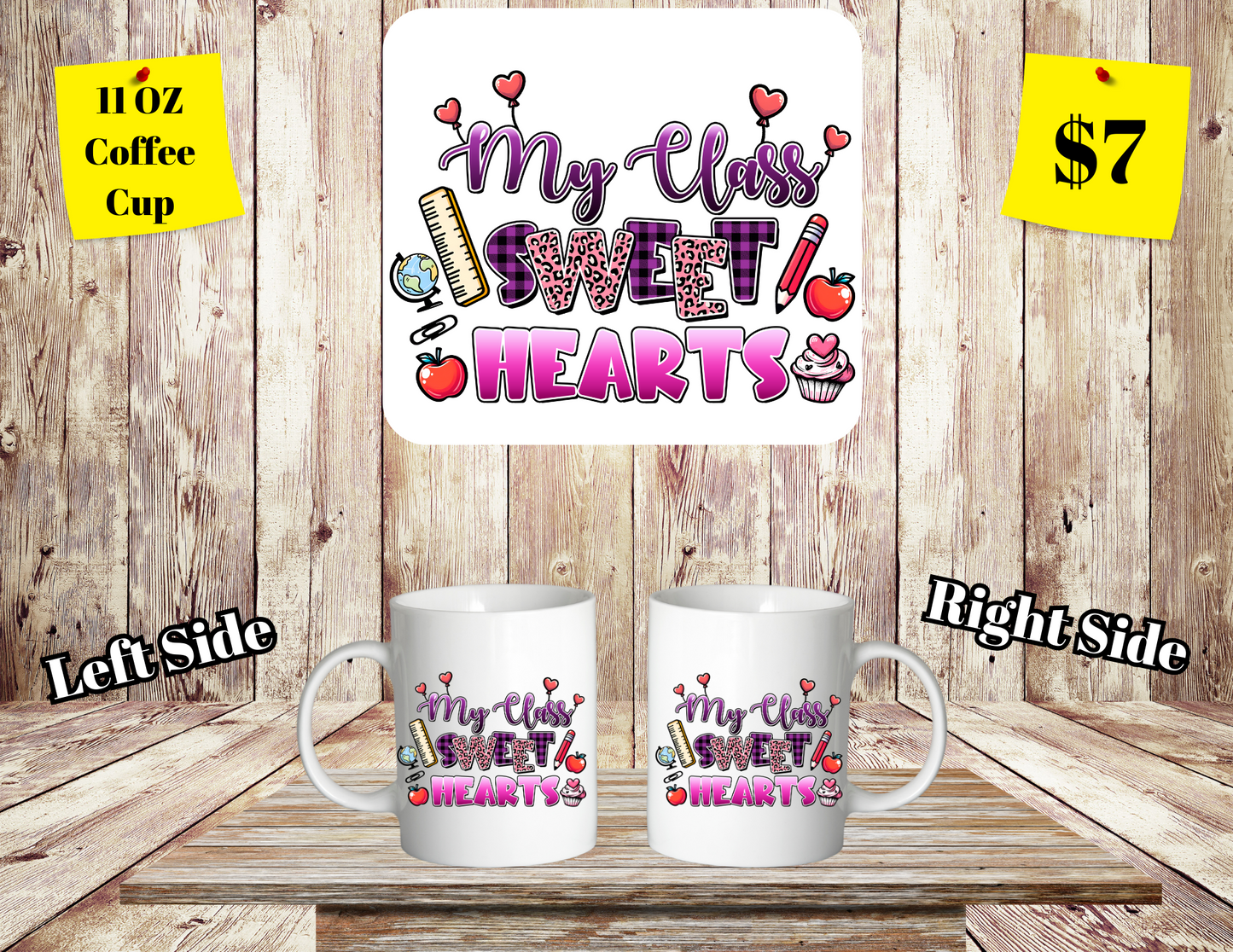 Cherished Educator Collection: 11 oz Teacher-Themed Coffee Mugs