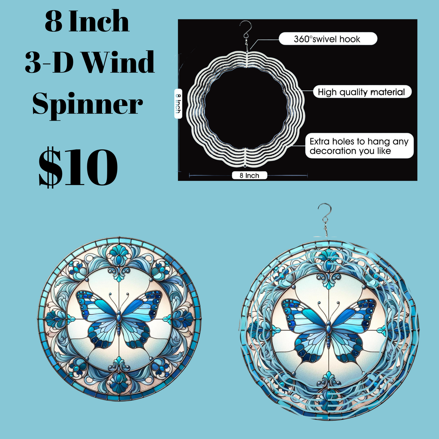 Butterfly Mosaic Wind Spinner Collection