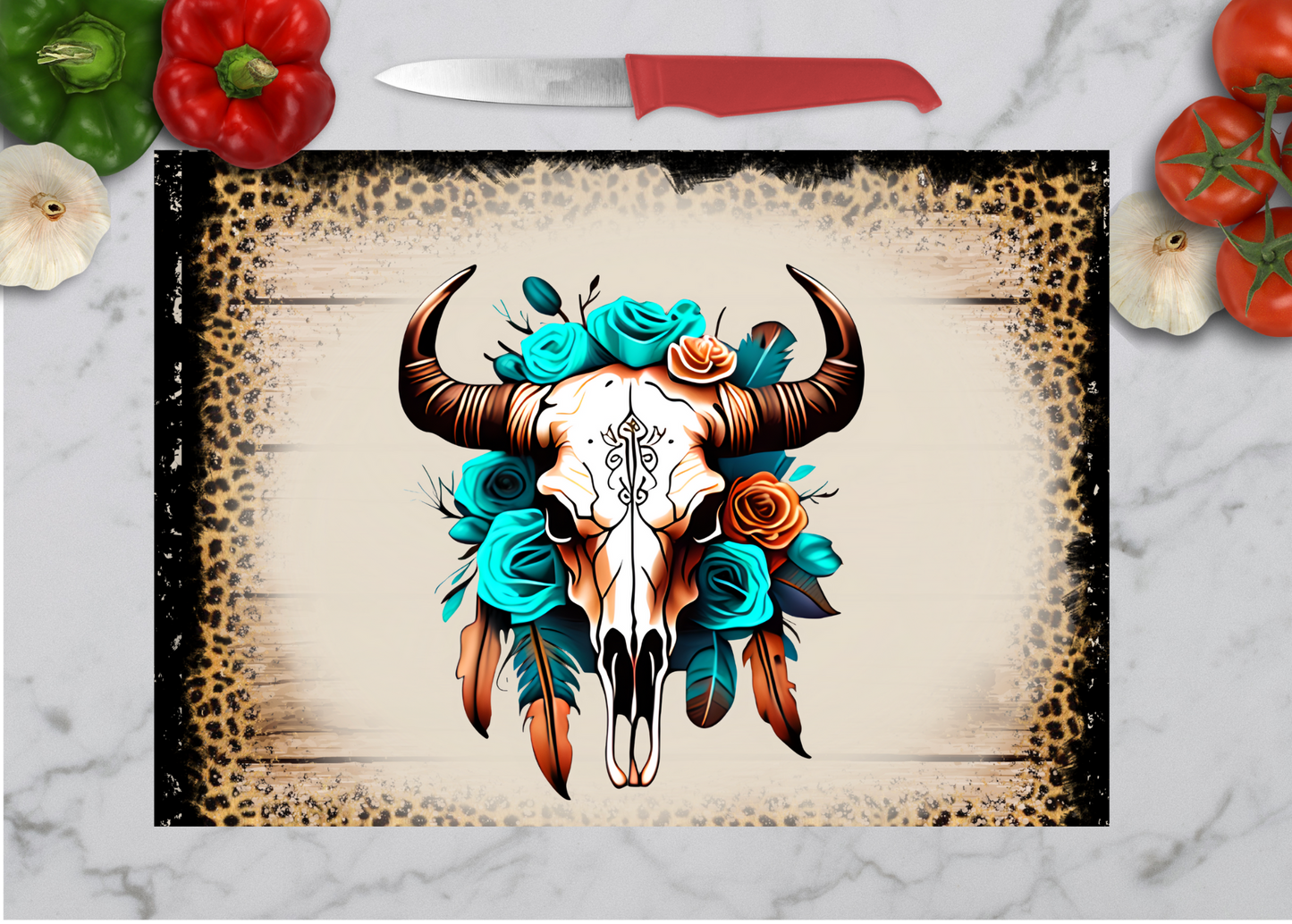 Southwest Serenity Glass Cutting Board