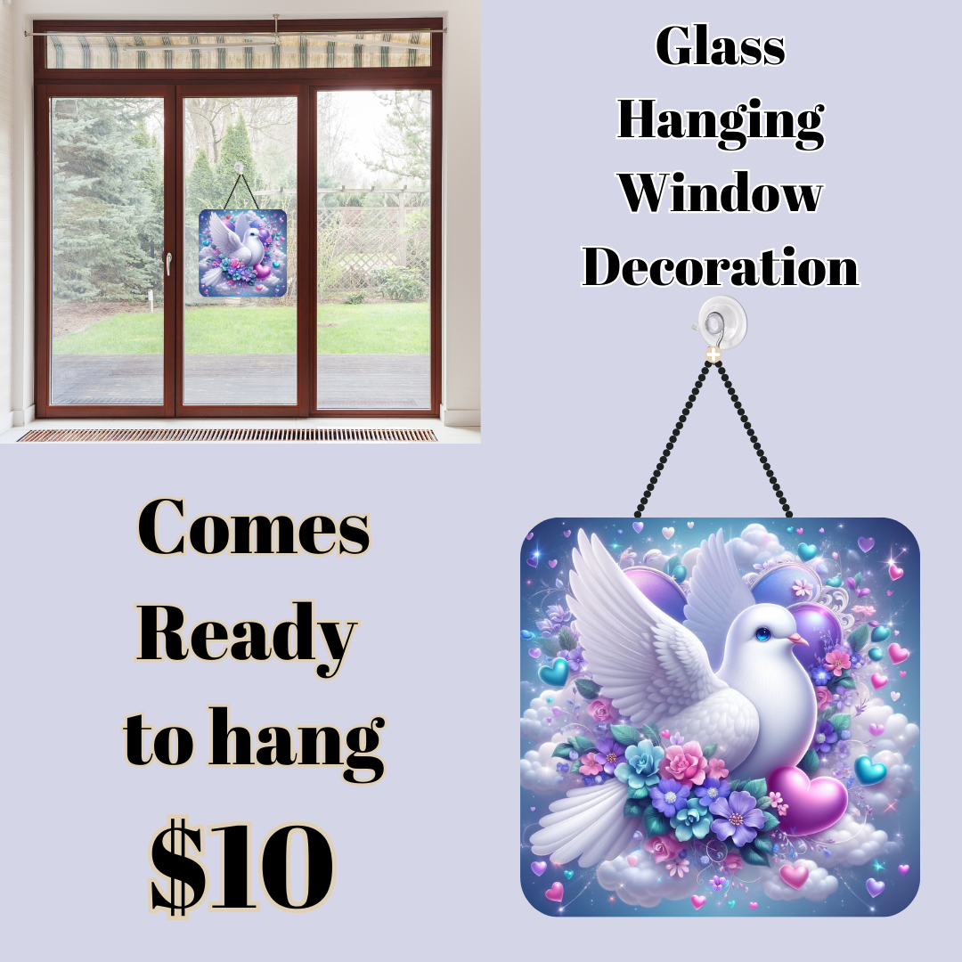 Floral Dove Bliss Window Charm