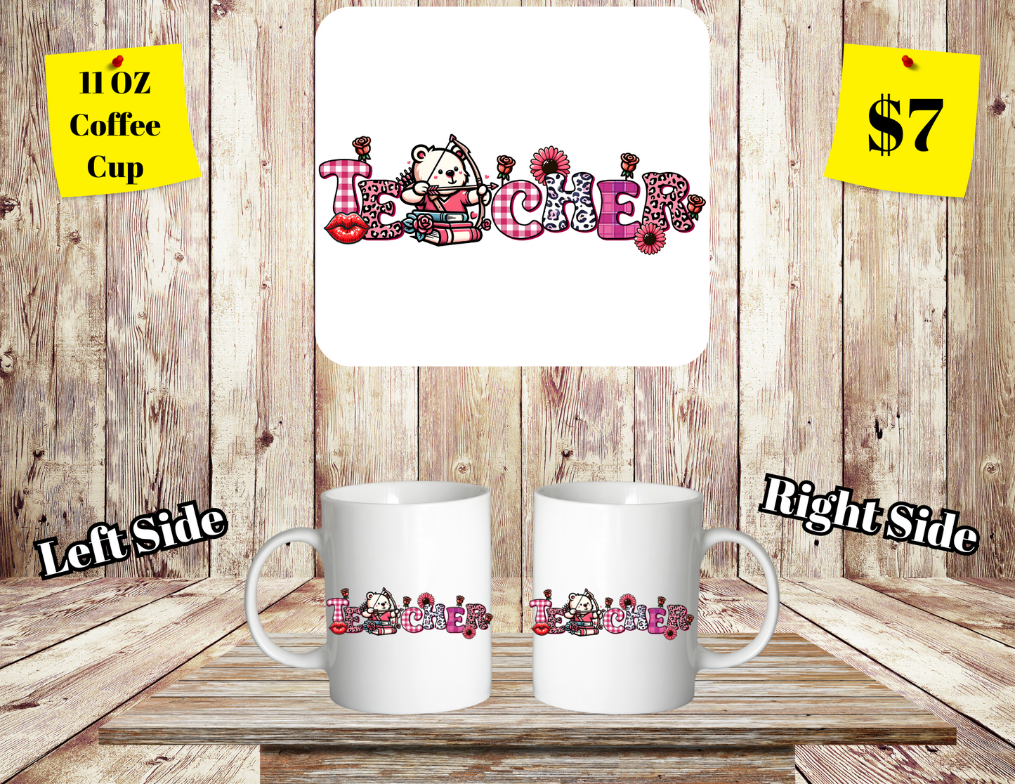 Cherished Educator Collection: 11 oz Teacher-Themed Coffee Mugs