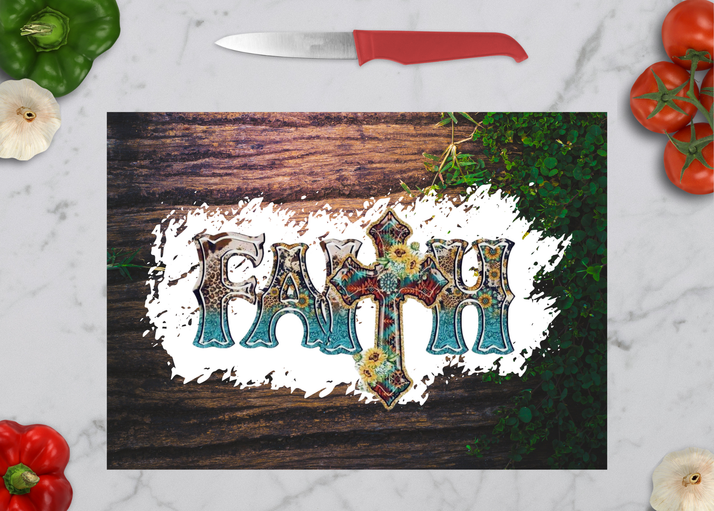 Have Faith Glass Cutting boards