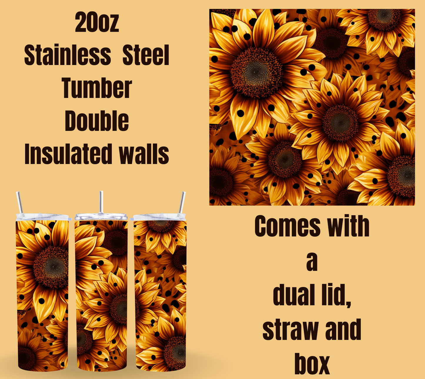 Sunflower Serenity Tumbler