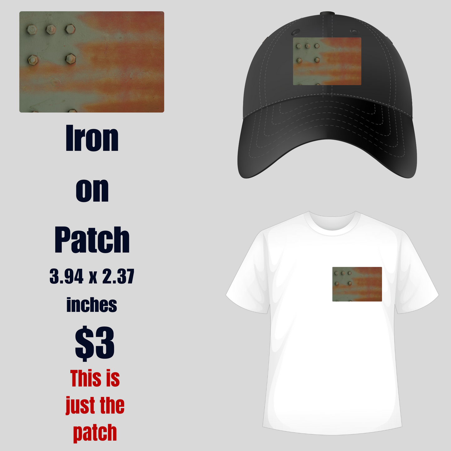 Industrial Rust Iron-On Patch